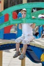 Toddler boy on playground Royalty Free Stock Photo