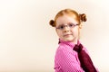 Portrait of cute elegant redhead girl Royalty Free Stock Photo