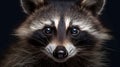 Portrait of a cute funny raccoon, closeup. closeup portrait of a raccoon washing too cute Royalty Free Stock Photo