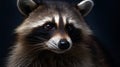 closeup portrait of a raccoon washing too cute. Portrait of a cute funny raccoon, closeup