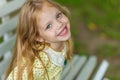 Portrait of a cute girl with long blond hair Royalty Free Stock Photo