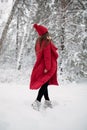 Portrait of cute happy woman outdoor. Royalty Free Stock Photo