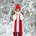 Portrait of cute happy woman outdoor. Royalty Free Stock Photo