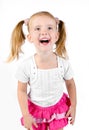 Portrait of cute laughing little girl Royalty Free Stock Photo