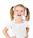 Portrait of cute laughing little girl Royalty Free Stock Photo