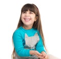 Portrait of cute laughing little girl Royalty Free Stock Photo