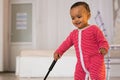 Portrait of a cute little African American boy smiling Royalty Free Stock Photo