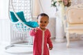 Portrait of a cute little African American boy smiling Royalty Free Stock Photo