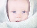 Portrait of cute little baby after bathing Royalty Free Stock Photo