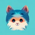 Portrait of a cute little dog. Sweet doggy head. AI-generated