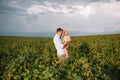 Portrait of cute little girl held in father`s arms. Happy loving family. Father and his daughter child girl playing hugging. Cute Royalty Free Stock Photo