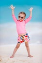 Cute little girl at beach Royalty Free Stock Photo