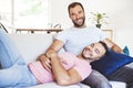 Portrait of a Cute Male gay Couple at Home Royalty Free Stock Photo