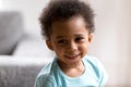 Portrait of cute mixed race toddler boy smiling Royalty Free Stock Photo