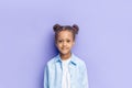 Portrait of cute mulatto kid girl isolated Royalty Free Stock Photo