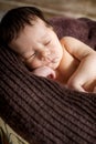 Portrait cute newborn baby sleeping Royalty Free Stock Photo