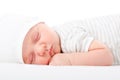 Portrait cute newborn sleeping baby Royalty Free Stock Photo