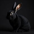 Portrait of a Cute Rabbit in Garden, Generative Ai