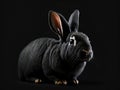 Portrait of a Cute Rabbit in Garden, Generative Ai