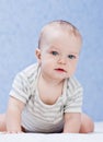 Portrait of a cute sad baby boy Royalty Free Stock Photo