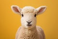 Portrait of a cute spring lamb. Studio shot against a bright background. Generative ai Royalty Free Stock Photo