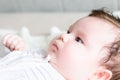 Portrait of cute sweet little newborn baby girl Royalty Free Stock Photo