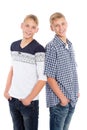 Portrait of cute twin brothers Royalty Free Stock Photo