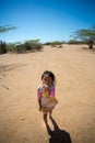 Portrait of cute Wayuu Indian La Guajira