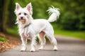 Portrait of a Cute West Highland White Terrier dog. Yorkshire Terrier. Generative AI