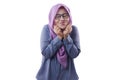 Muslim Woman Smiling Shy Royalty Free Stock Photo