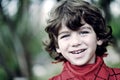 Portrait of a cute young boy outside Royalty Free Stock Photo