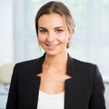 Portrait of cute young business woman Royalty Free Stock Photo