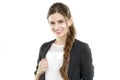 Portrait of a cute young business woman smiling Royalty Free Stock Photo