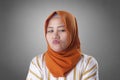 Cynical Muslim Woman Looking to the Side Royalty Free Stock Photo