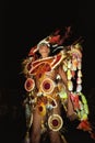 Portrait of dancing young man, carnival reveler