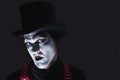 Portrait of dark mime Royalty Free Stock Photo