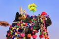 Portrait of decorated camel at Desert Festival, Jaisalmer, India Royalty Free Stock Photo