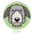 Portrait of Deerhound. Vector illustration in style of flat Royalty Free Stock Photo