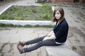 Portrait of depressed teenage girl Royalty Free Stock Photo