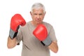Portrait of a determined senior boxer Royalty Free Stock Photo