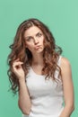 The portrait of disaffected woman Royalty Free Stock Photo