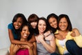 Diverse group of mothers and daughters. Royalty Free Stock Photo