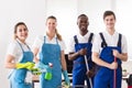 Portrait Of Diverse Janitors Royalty Free Stock Photo