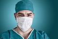 Portrait of doctor in scrubs Royalty Free Stock Photo