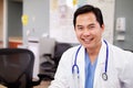 Portrait Of Doctor Working At Nurses Station Royalty Free Stock Photo