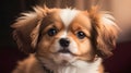 Portrait of a dog : A cute puppy with big ears and bright eyes.