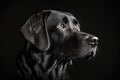 Portrait of dog on dark background, studio shoot- Genrative AI Royalty Free Stock Photo