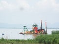 Dredger in the middle of Lake Tempe