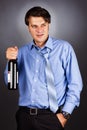 Portrait of a drunk businessman Royalty Free Stock Photo