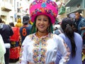 Portrait of ecuadorian woman in typical clothes